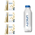 thumbnail image 1 of Unicity Unimate Ginger Drink Mix 3 Box Pack with Bottle, 90 Sachets Total, Instant Ginger Beverage Powder, Reusable Mixing Bottle Included, Low Calorie Daily Drink Mix for Men & Women, 1 of 9