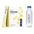 thumbnail image 1 of Unicity Unimate Lemon Drink Mix with Bottle, 30 Sachets, Instant Lemon Beverage Powder, Reusable Mixing Bottle Included, Low Calorie Daily Drink Mix, Travel Friendly for Men & Women, 1 of 7