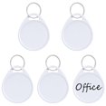 Uniclife 1.5 Inch Tough Plastic Key Tags Sturdy Round White Item