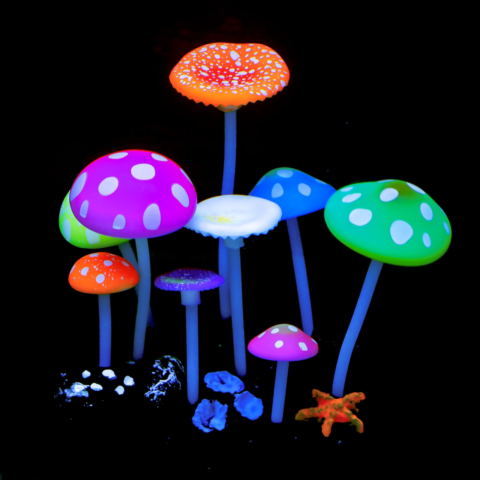 Mushroom fish tank decoration 2025