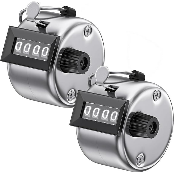 Uniclife Handheld Tally Counter 4-Digit Number Score Clicker Resettable Metal Mechanical Counter