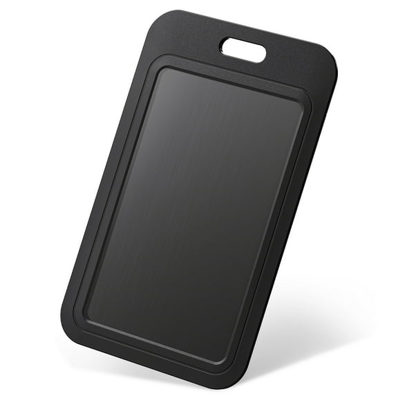 Uniclife Sliding ID Badge Holder Hard Black Vertical Plastic Card Case Protector Pouch with Clear Window for Office School ID Credit Cards Proximity Key Cards Drivers Licenses and Passes, 3 Pack