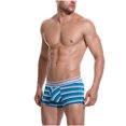 thumbnail image 1 of Mundo Unico Underwear Stripes Microfiber Short Boxer Briefs Calzoncillos Hombres, 1 of 5