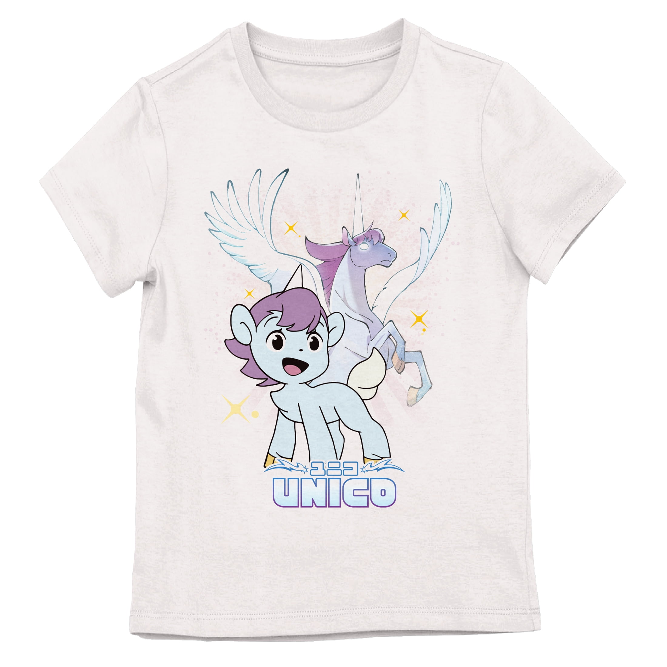 こころんunico ADDAYW1800 Unico: Awakening Unico Character Youth Girl White Short Sleeve Tee