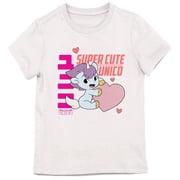 Unico Awakening Unico Holding A Heart Youth Girl White Short Sleeve Tee-Large