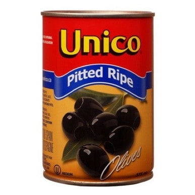 Unico Pitted Ripe Olives, 375ml/12.7 fl. oz