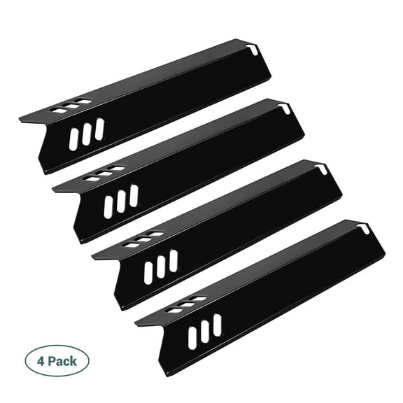 Unicook 15 Inch Grill Heat Plates for Dyna-Glo, Grill Burner Covers, Grill Parts Porcelain Heat Shields for Backyard, 4 Pack