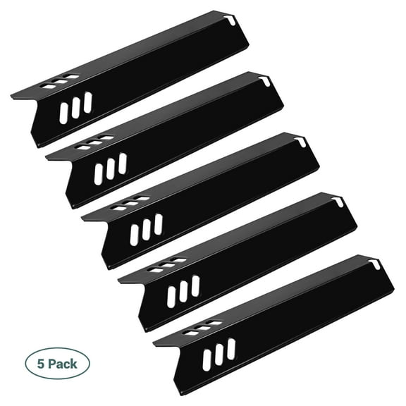 Unicook 15 Inch Grill Heat Plates for Dyna-Glo, Grill Replacement Parts Porcelain Heat Shields for Backyard, Grill Burner Covers, 5 Pack