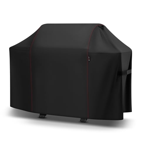 Unicook 58 Inch Gas Grill Cover for Backyard Grill Heavy Duty Waterproof, Fits Gills up to 55 Inch, Fade & Weather Resistant BBQ Cover, Black