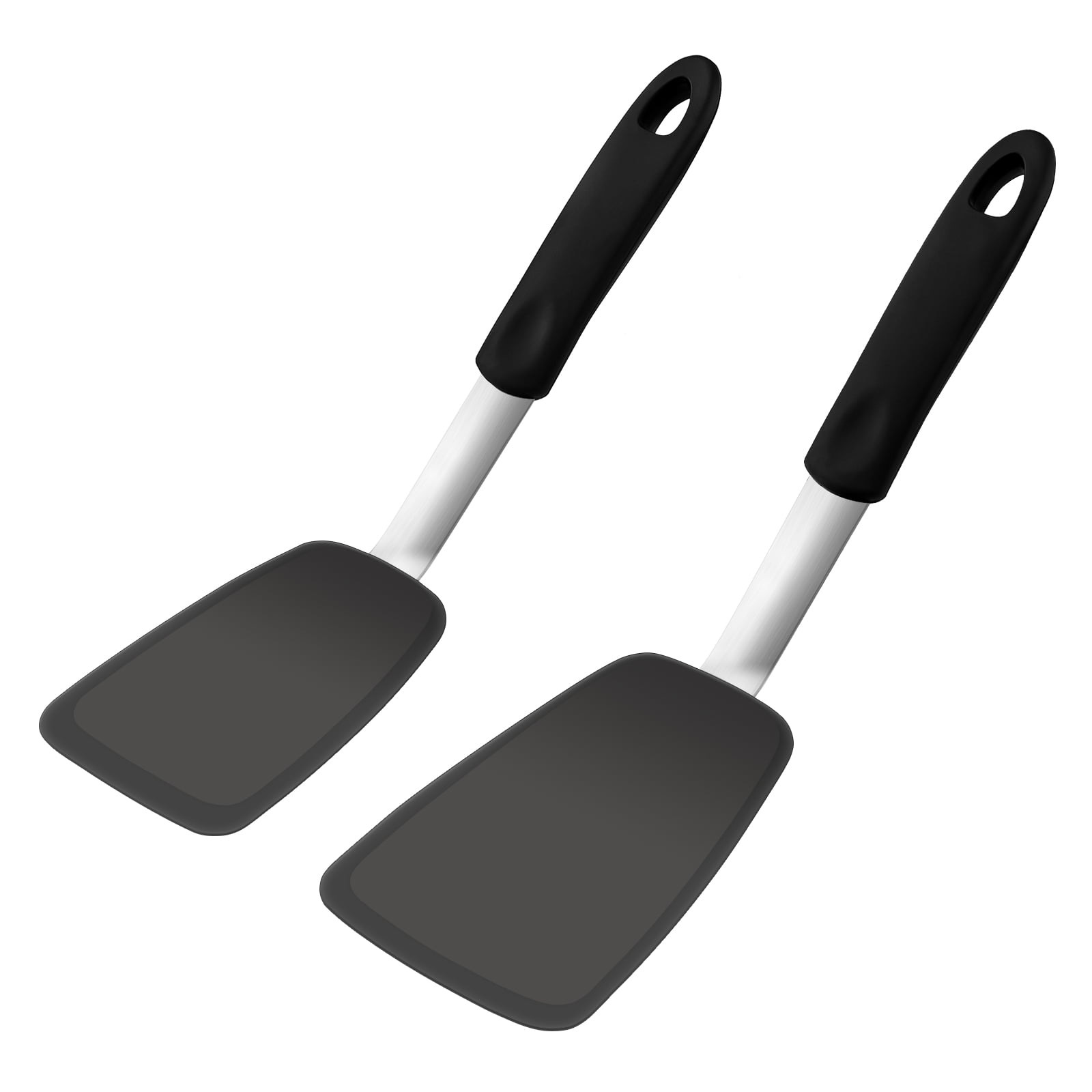 Unicook Flexible Spatula Turner 2 Pack for Nonstick Cookware, Heat  Resistant Silicone Spatulas, Kitchen Utensils for baking, flipping eggs,  Burgers