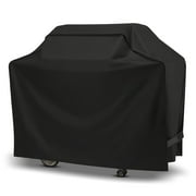 Unicook Gas Grill Cover 55 inch, Heavy Duty Waterproof, BBQ Cover for Grills up to 53-in Width, Black