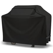 Unicook Gas Grill Cover 65 inch, Heavy Duty Waterproof BBQ Cover for Grills up to 63" Width, Fits Grills of Weber Char-Broil Nexgrill and More, Black