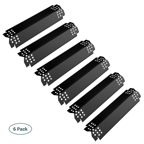 Unicook 5 Burner Gas Grill Heat Plates, 14.6 Inch Flame Tamer, Burner Covers, 6 Pack