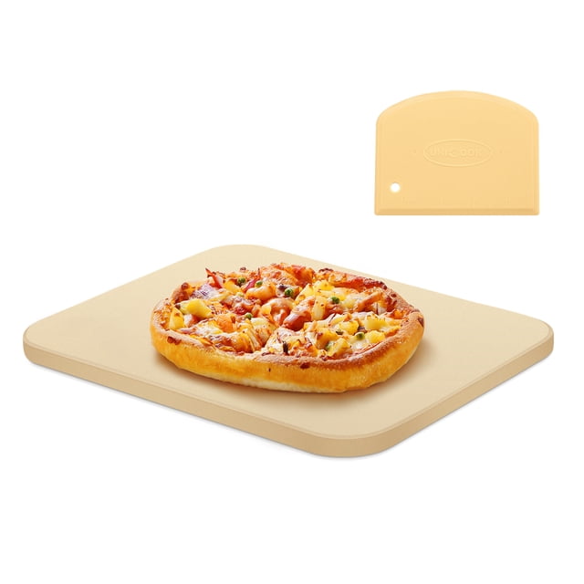 Unicook Cordierite Large Pizza Stone, Heavy Duty, for Oven & Grill, Non ...