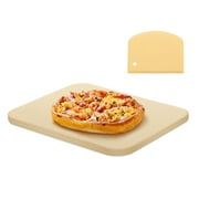 Unicook Heavy Duty Cordierite Large Pizza Stone for Oven and Grill, Non-stick Rectangular Baking Stone, 16 x 14