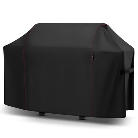 Unicook Premium Gas Grill Cover 64 Inch, Heavy Duty Waterproof Charcoal Grill Cover for 4-6 Burner Outdoor Barbecue Grill, Black