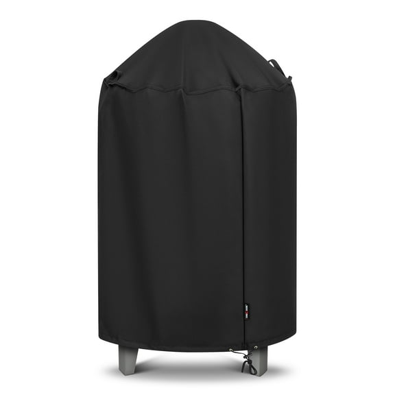 Unicook Round Smoker Cover 30 Inch, Heavy Duty Waterproof Barrel Grill Cover, Fade Resistant Charcoal Kettle Grill Cover, Black