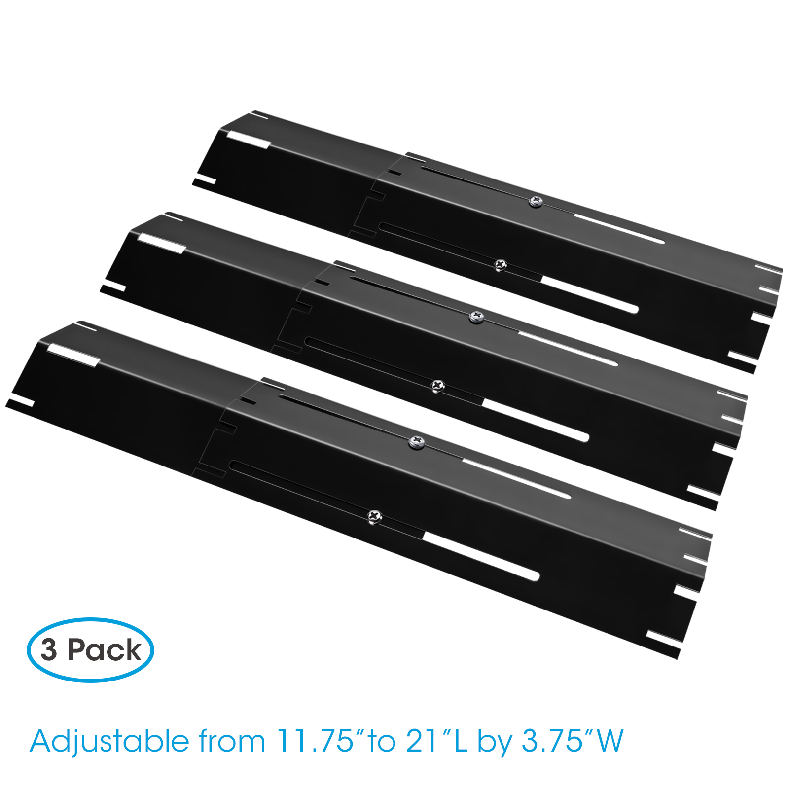 Universal Adjustable Replacement Heat Plate Shield, Stainless Steel