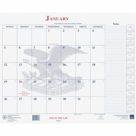 Unicor Blotter Style Monthly Calendar Pad, Monthly- January 2025 to December 2025, 1 Month Single Page Layout, 6648791