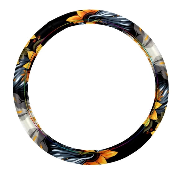 Unicorn 14.5 Inch Printing PVC Leather Auto Accessories Steering Wheel Covers Car Wheel Covers