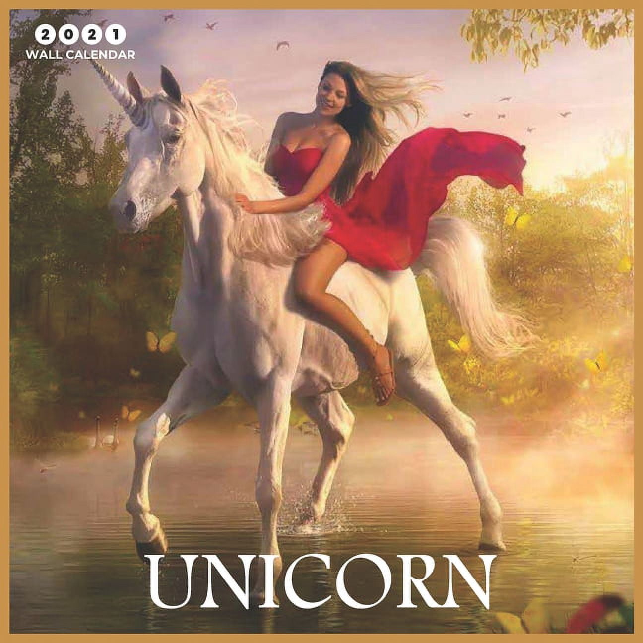 Unicorn 2021 Wall Calendar : Beautiful Unicorns - 2021 Calendar 8.5" x 8.5" - glossy finish (Paperback)