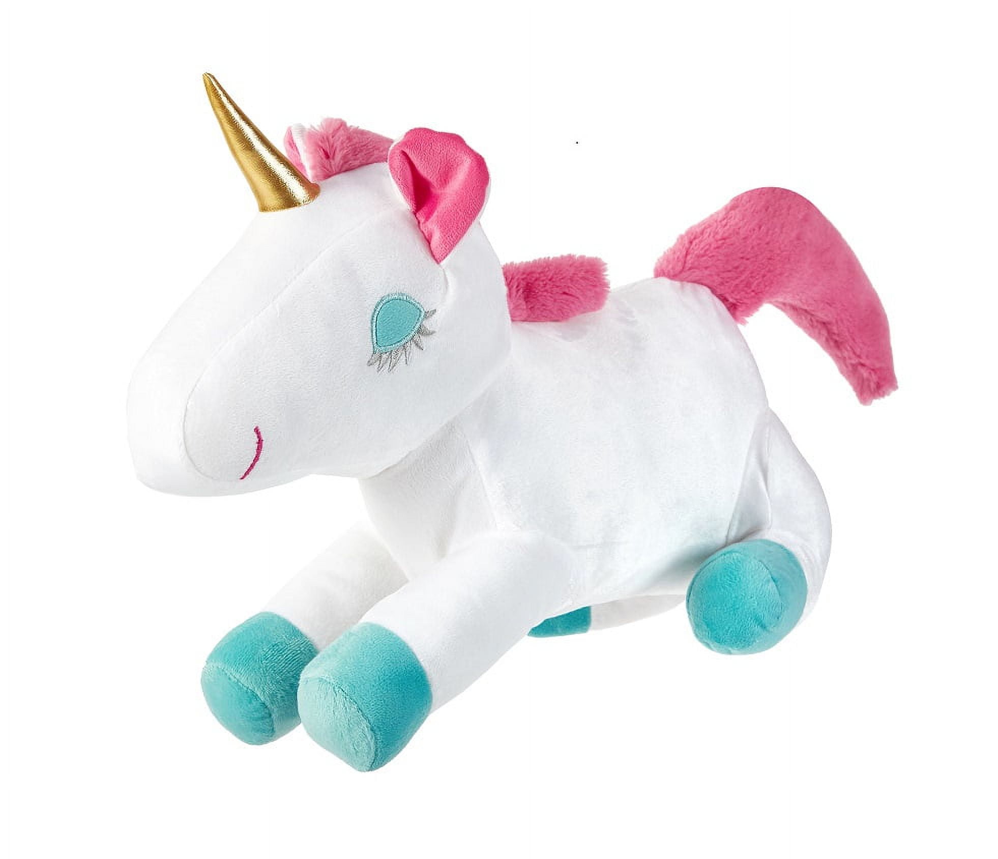 Your Zone, Kids Unicorn 3D Figural Plush Decorative Throw Pillow, 13 x 12.24 inches