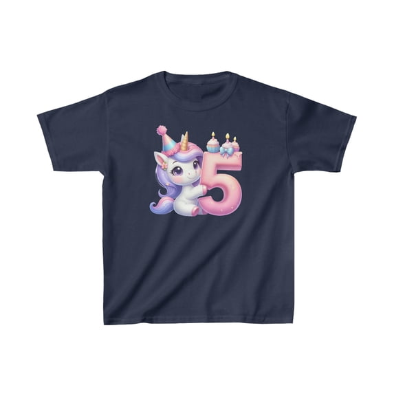 Unicorn 5th Birthday T-Shirt, Fifth Bday Shirt, Unicorn Tee, Bday Day Gift