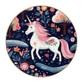 thumbnail image 1 of Unicorn 6pcs Round Microfiber Leather Coasters, 11x11 cm/4.3x4.3 in - Premium Table Drink Coasters Set for Home and Office, 1 of 6