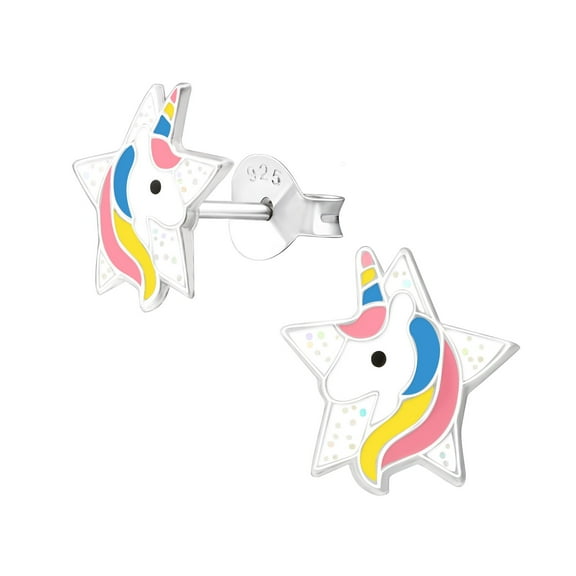 Unicorn 925 Sterling Silver Stud Earrings