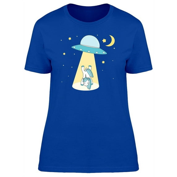 Unicorn Abducted By An Ufo T-Shirt Women -Image by Shutterstock, Female XX-Large
