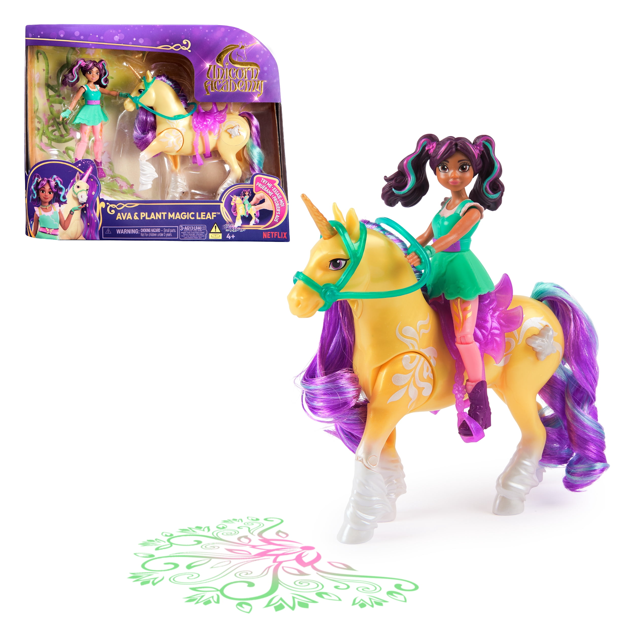 Unicorn Academy, Ava & Plant Magic Leaf with Light-up Effects