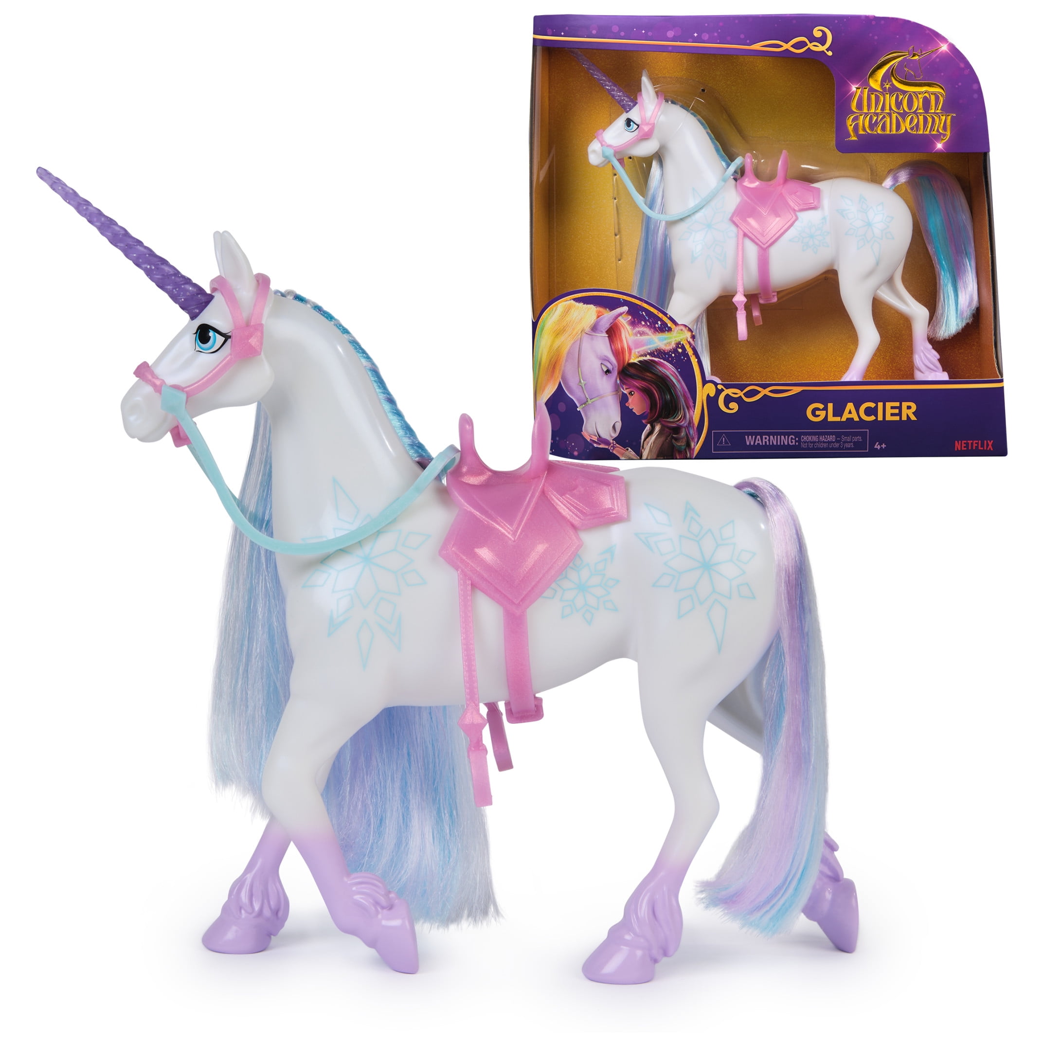 Unicorn Academy, Glacier Unicorn Doll with Head Movement, 11-inch, Toys for Girls Ages 4 and up