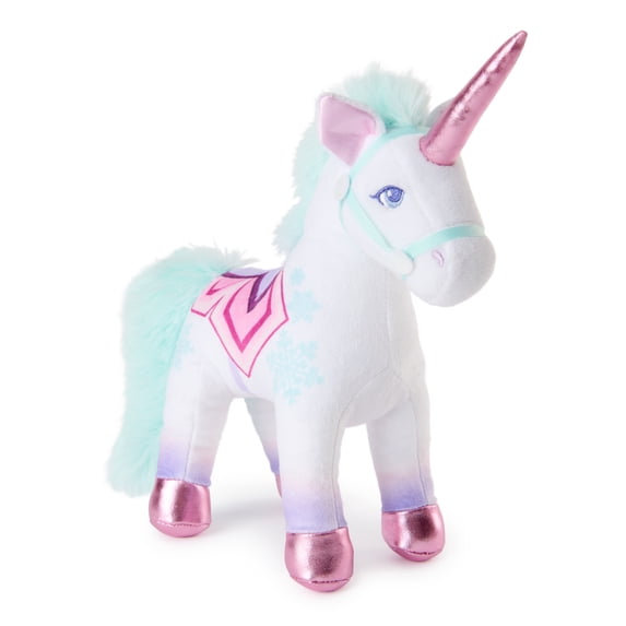 Unicorn Academy Official Glacier Plush Toy, Unicorn Stuffed Animal, Unicorn Toys for Girls Ages 1 & Up, White, 7”