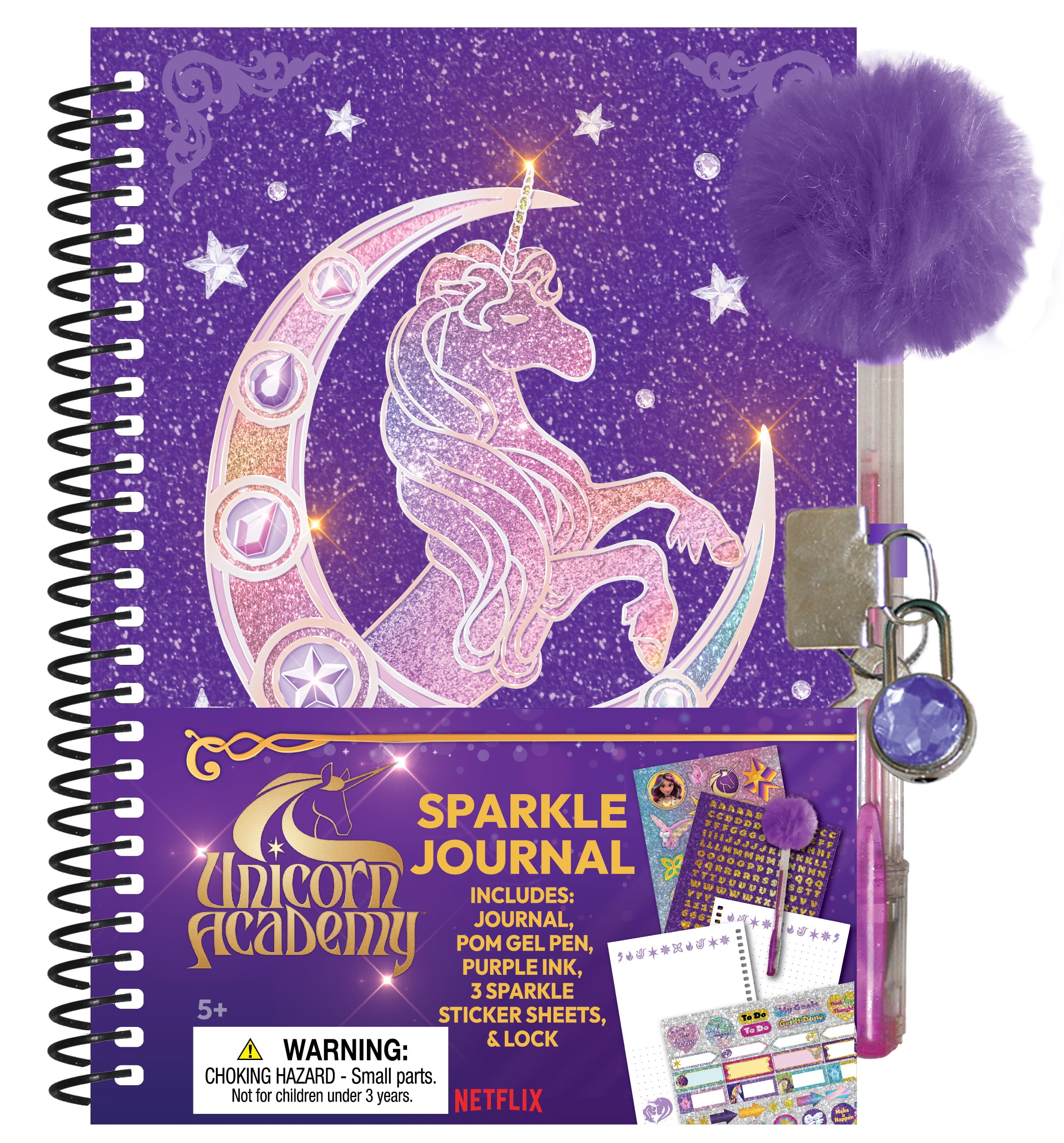 Unicorn Academy Super Scrap Journal Set  DIY Scrapbook Kit with Stickers, Pens & More | Magical Journal Kit for Girls Ages 6+