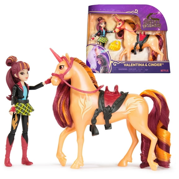Unicorn Academy, Valentina & Cinder with 2 Riding Accessories, Collectible Toys for Girls Ages 4+