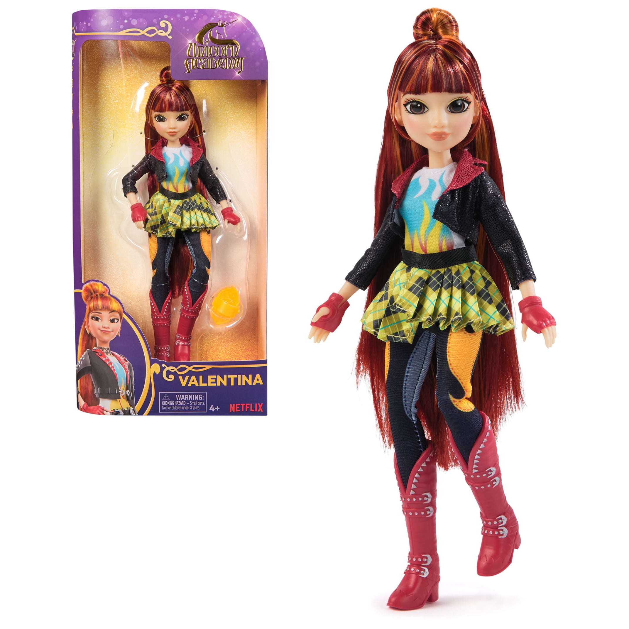 Unicorn Academy, Valentina Doll with 5 Fashion Accessories, 9.5, Toys for Girls Ages 4+