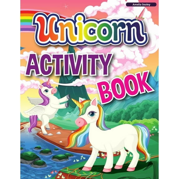 Unicorn Activity Book: A Children's Activity and Coloring Book, Educational Workbook for Kids with Tons of Fun Acti, (Paperback)