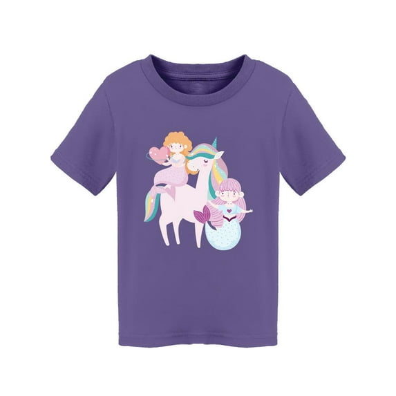 Unicorn And Cute Mermaids T-Shirt Toddler -Image by Shutterstock, 3 Toddler