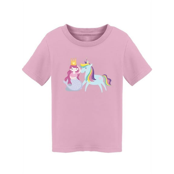 Unicorn And Mermaid With Crown T-Shirt Toddler -Image by Shutterstock,  5 Toddler