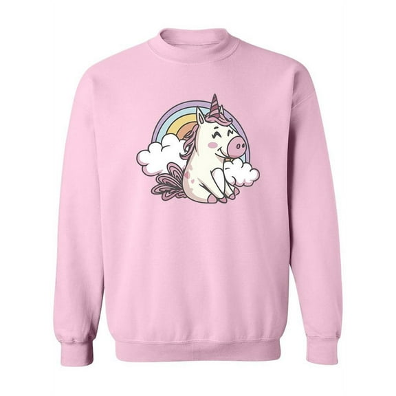 Unicorn And Rainbow Sweatshirt Women -SPIdeals Designs, Female Medium