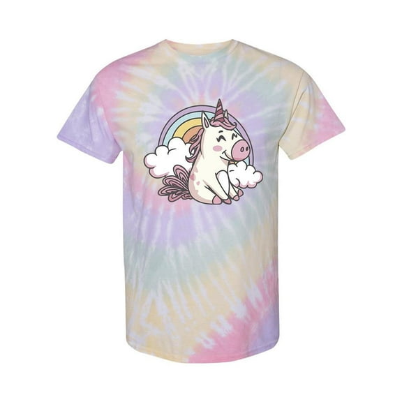 Unicorn And Rainbow Tie Dye Spiral Women -SPIdeals Designs, Female Small