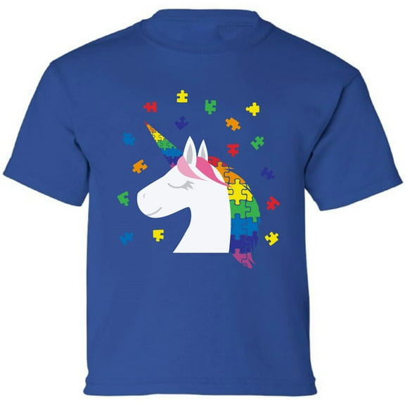 Unicorn Autism Awareness Shirt XS S M L XL Graphic T-Shirt for Kids Youth Tee for Boys Girls