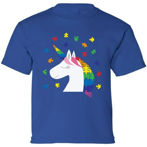 Unicorn Autism Awareness Shirt XS S M L XL Graphic T-Shirt for Kids Youth Tee for Boys Girls