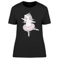 thumbnail image 1 of Unicorn Ballerina T-Shirt Women -Image by Shutterstock, Female Large, 1 of 2