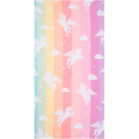 Unicorn Beach Towel for Kids Girls, Pink Cute Rainbow Beach Towel for Women Teens, Oversized Soft Blanket, Quick Dry Sand Proof Thin Bath Towel Gifts for Travel Pool Picnic