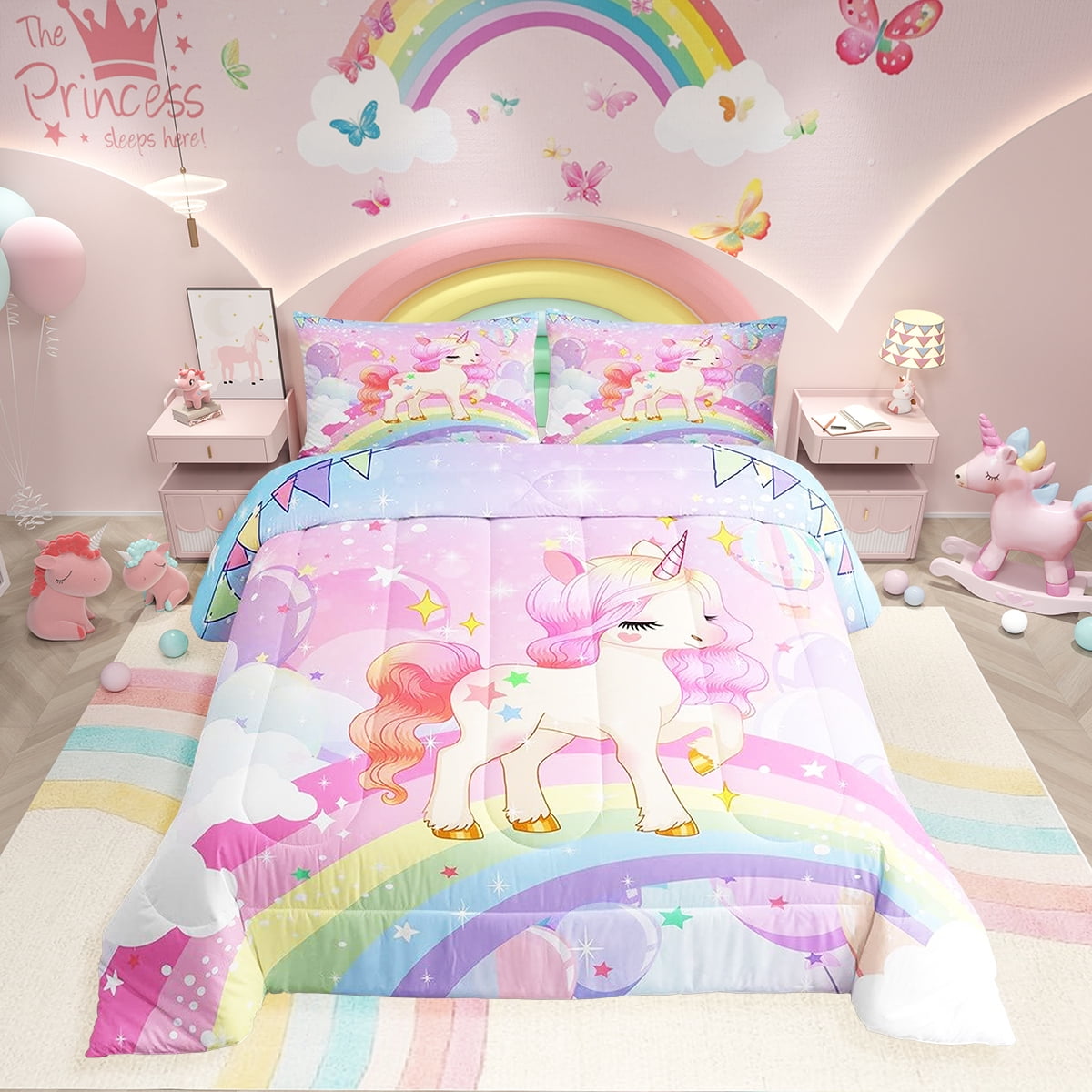 Unicorn Comforter Sets Unicorn Bedding For Girls Unicorn Girls