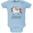 thumbnail image 1 of Unicorn Believe Soft Baby One Piece Light Blue 12-18 M, 1 of 1