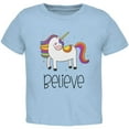 thumbnail image 1 of Unicorn Believe Toddler T Shirt Light Blue 4T, 1 of 1