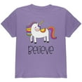 thumbnail image 1 of Unicorn Believe Youth T Shirt Violet YLG, 1 of 1