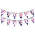 thumbnail image 1 of Unicorn Birthday Banner Pennant 1 Pack - Rainbow Unicorn Party Supplies, 1 of 6